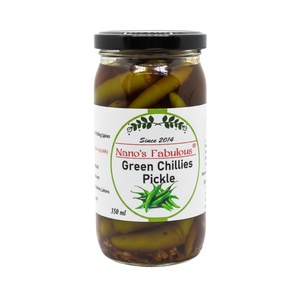 Nano's Fabulous Green Chilli Pickle | 350ML