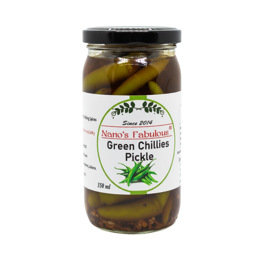 Nano's Fabulous Green Chilli Pickle | 350ML